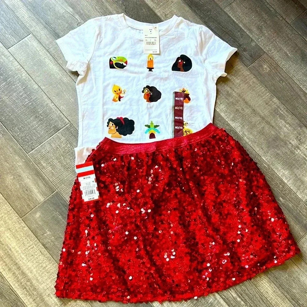 Encanto Shirt and Sequin Skirt Set
